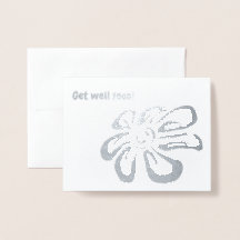 Get well soon foil card