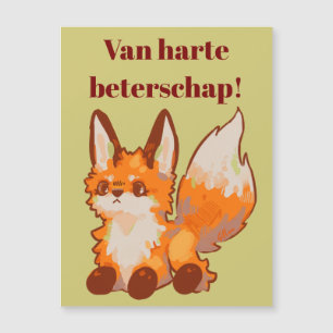 Get Well Soon, Fox Magnetic Card