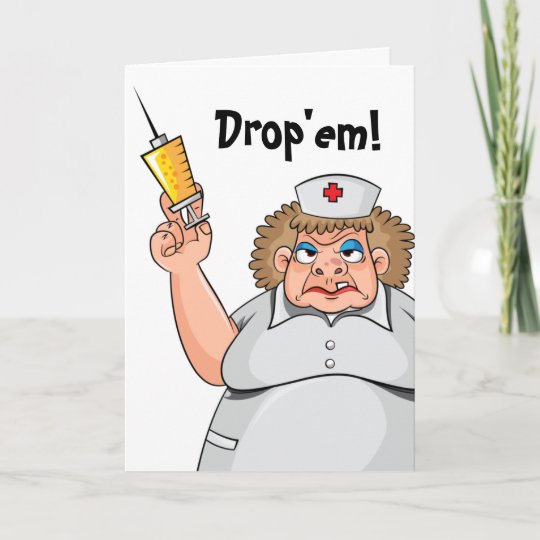 Get Well Soon Funny Humourous Nurse Hospital Card | Zazzle ...
