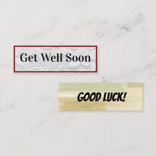 Get well Soon/Good Luck  Mini Business Card