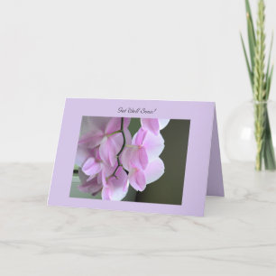 Get Well Soon Greeting Card with Orchid