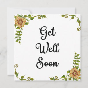 Get Well Soon Greetings Holiday Card