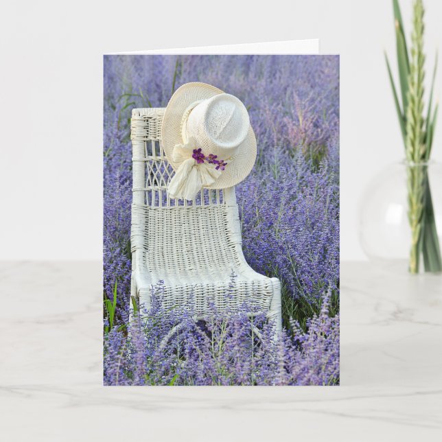 Get Well Soon Hat on Chair  Card (Front)