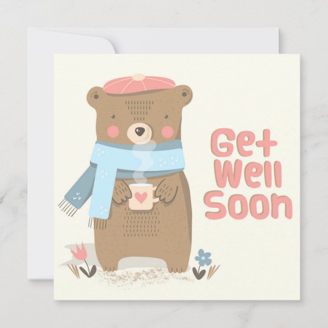Get Well Soon  Holiday Card (Front)