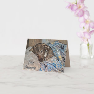 Get Well Soon in German Folded Greeting Card