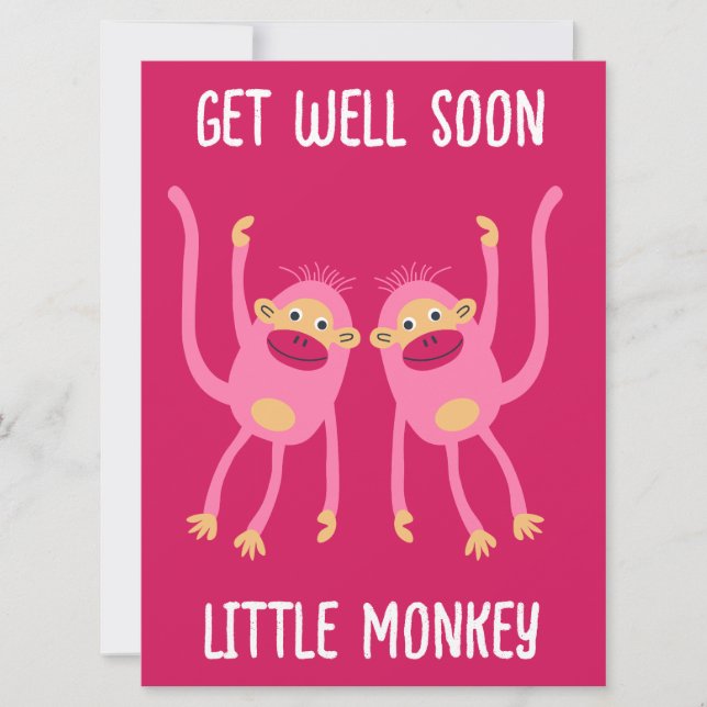 Get Well Soon Little Monkey  (Front)