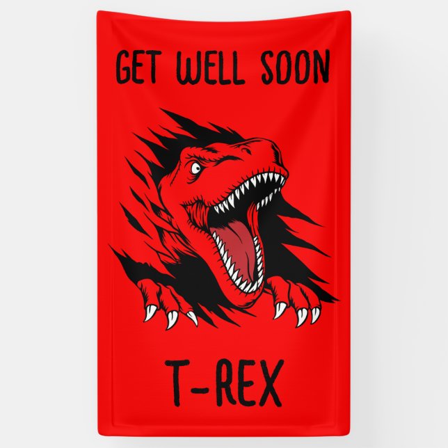 Get Well Soon Little Monkey  Banner (Vertical)