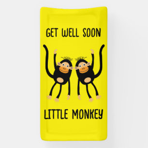 Get Well Soon Little Monkey  Banner