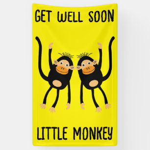 Get Well Soon Little Monkey  Banner