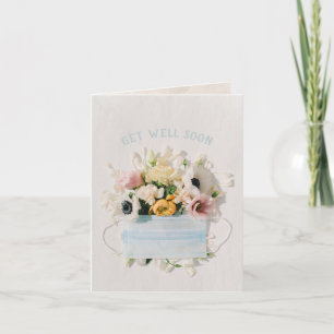 Get Well Soon Medical Mask Bouquet Card