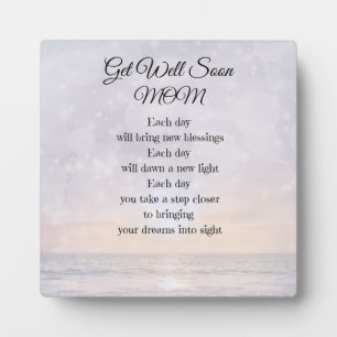 Get Well Soon Mum Poem Art gift Plaque