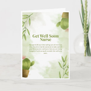 Get Well Soon Nurse Card — Nurse Get Well Card