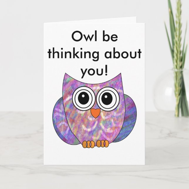 Get Well Soon Owl Card (Front)