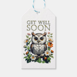 get well soon owl gift tags
