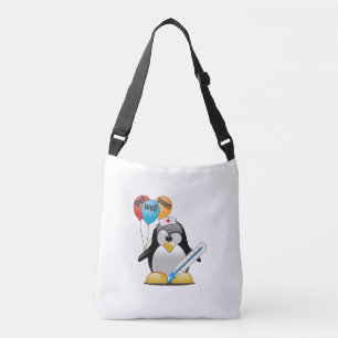 Get well soon. Penguin Nurse. Crossbody Bag