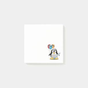 Get well soon. Penguin Nurse. Post-it Notes
