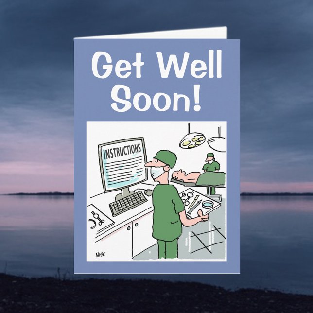 Get Well Soon - Personalise Inside Message Card (Creator Uploaded)