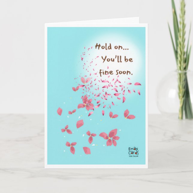 Get Well Soon - Petals in the Breeze Card (Front)