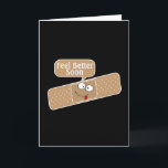 Get Well Soon Plaster And Funny Face Card<br><div class="desc">Get Well Soon Plaster And Funny Face .. heard you were ill cards from Ricaso</div>