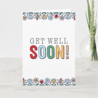 Get Well Soon Printable Card | Pretty Floral