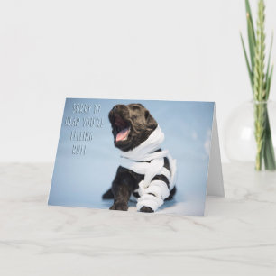 Get well soon puppy card