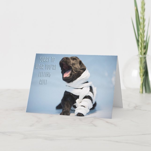 Get well soon puppy card (Front)