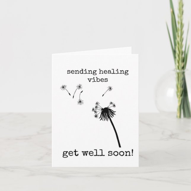 Get Well Soon, Sending Healing Vibes, Card (Front)