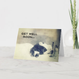 Get Well Soon (Sick Cat) Card
