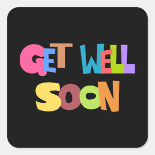 Get Well Soon Square Sticker
