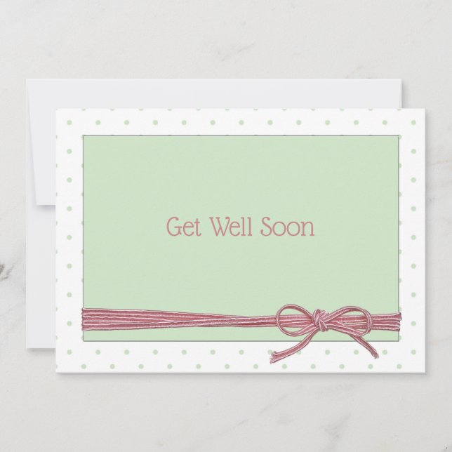 Get Well Soon Tied with a Bow Card (Front)