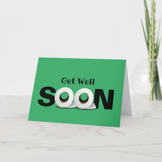 Get Well Soon toilet paper roll Card (Front)