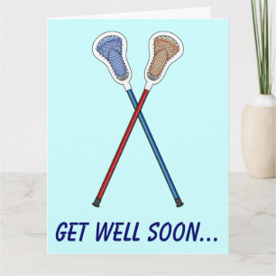 Get Well Teammate from Lacrosse Team Big Card