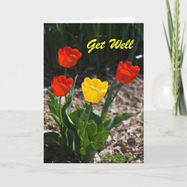 Get Well Tulips Card (Front)