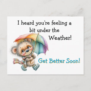 Get Well Weather Postcard