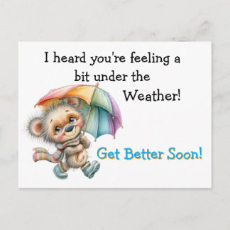 Get Well Weather Postcard