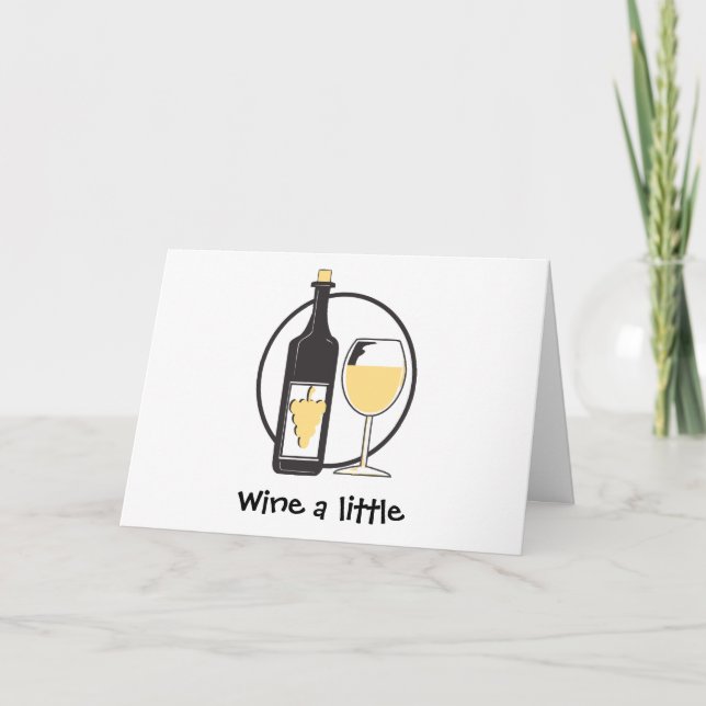Get Well Wine a Little Card (Front)