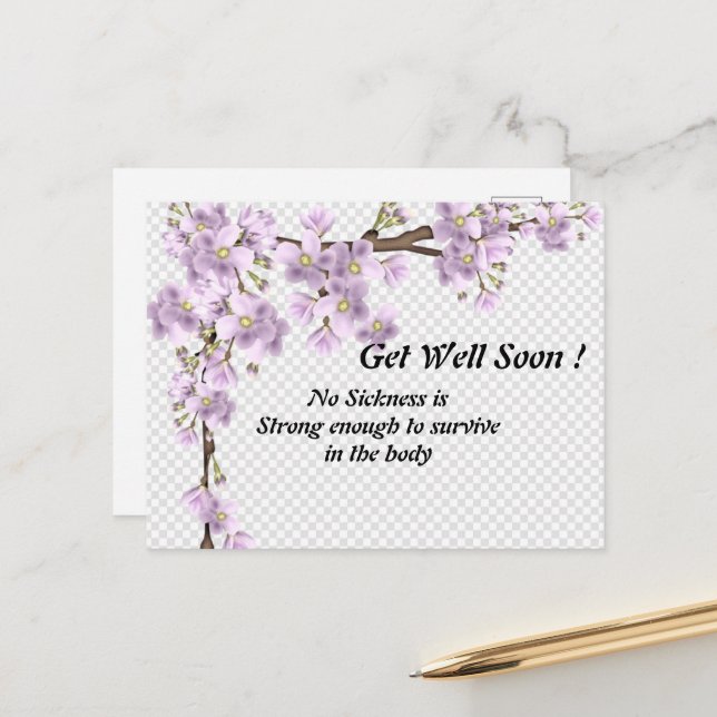 Get Well Wishes Card (Front/Back In Situ)
