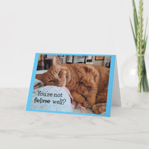Get Well Wishes from Ginger Cat Card