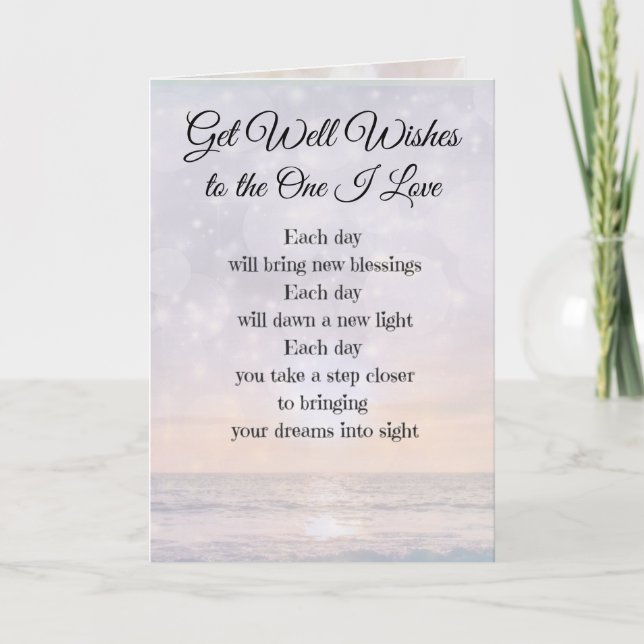 Get Well Wishes to the One I Love design Card (Front)