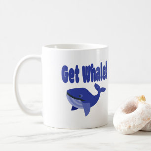 Get Whale, Get Well Funny Pun Coffee Mug