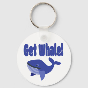 Get Whale, Get Well Funny Pun Key Ring