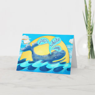 Get Whale Soon Funny Kids Get Well Ocean Card