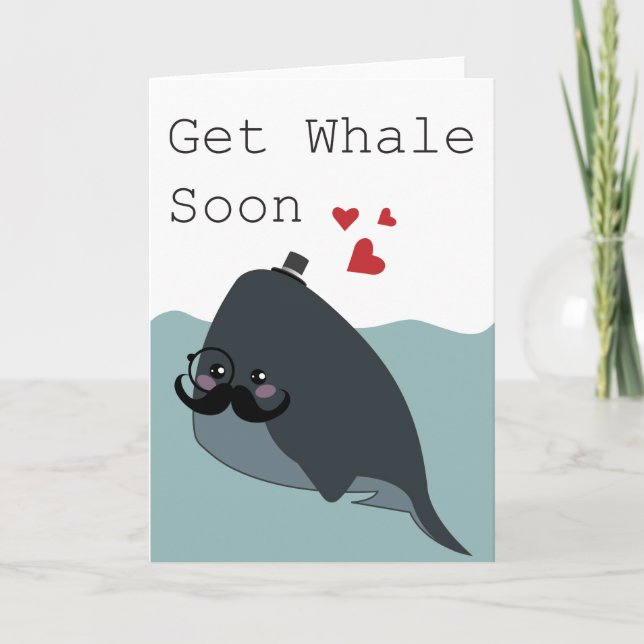 Get Whale Soon, Get Well Card (Front)