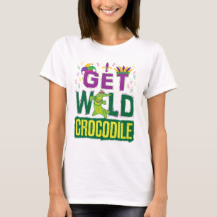 Get Wild Crocodile Mardi Gras Alligator T-Shirt