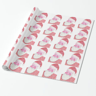 Get Wrapped up in Santa Pointillism Wrapping Paper