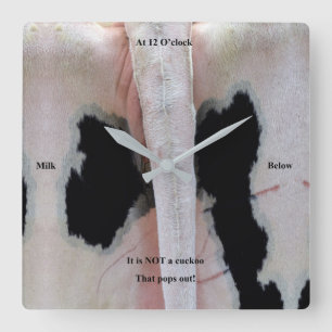 Get Yo Butt Outta My Face Square Wall Clock