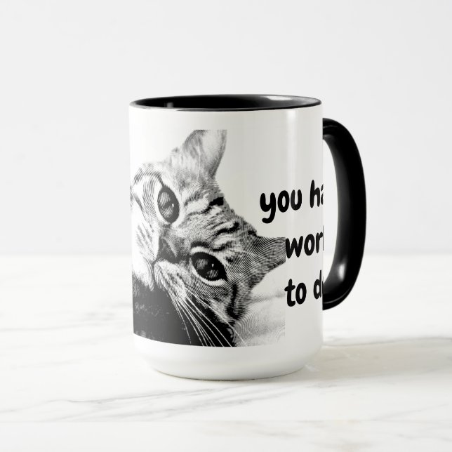 Get your coffee, you have work to do cat order mug (Front Right)