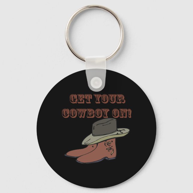 Get Your Cowboy On Key Ring (Front)