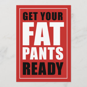 Get Your Fat Pants Ready Friendsgiving (RED) Invitation