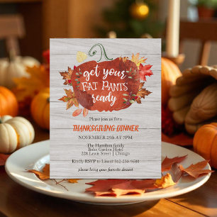Get Your Fat Pants Thanksgiving Budget Invitation